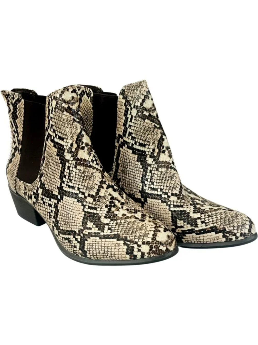 Espirit Women’s Tylee Natural Snake Ankle Boots Size 8M - NEW - Picture 7 of 11